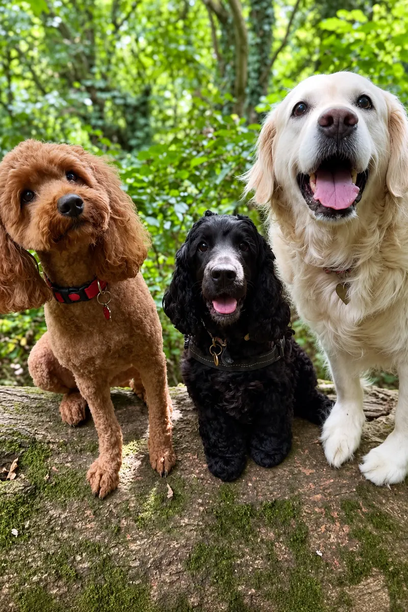 Dog enjoying a countryside walk