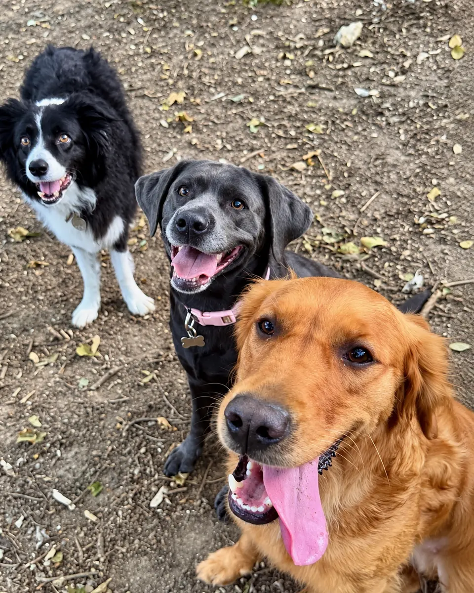 Dogs spending time outdoors