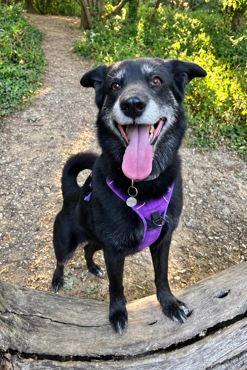 Dog enjoying time outside